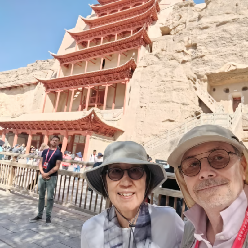 Katherine Tsiang at Mogao Caves